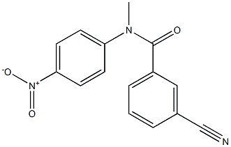 3-cyano-N-methyl-N-(4-nitrophenyl)benzamide Struktur