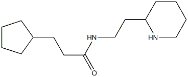 3-cyclopentyl-N-(2-piperidin-2-ylethyl)propanamide Struktur