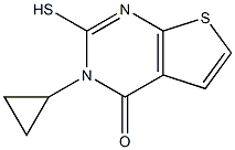 3-cyclopropyl-2-mercaptothieno[2,3-d]pyrimidin-4(3H)-one Struktur