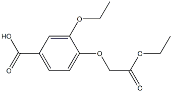 3-ethoxy-4-(2-ethoxy-2-oxoethoxy)benzoic acid Struktur