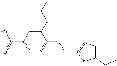 3-ethoxy-4-[(5-ethylthiophen-2-yl)methoxy]benzoic acid Struktur