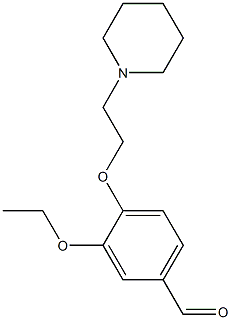 3-ethoxy-4-[2-(piperidin-1-yl)ethoxy]benzaldehyde Struktur