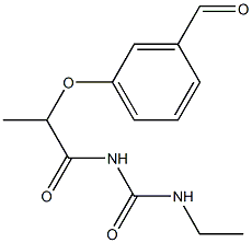 3-ethyl-1-[2-(3-formylphenoxy)propanoyl]urea Struktur