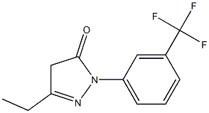 3-ethyl-1-[3-(trifluoromethyl)phenyl]-4,5-dihydro-1H-pyrazol-5-one Struktur