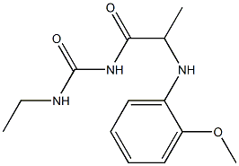 3-ethyl-1-{2-[(2-methoxyphenyl)amino]propanoyl}urea Struktur