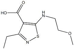 3-ethyl-5-[(2-methoxyethyl)amino]isothiazole-4-carboxylic acid Struktur