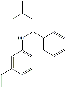 3-ethyl-N-(3-methyl-1-phenylbutyl)aniline Struktur