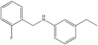 3-ethyl-N-[(2-fluorophenyl)methyl]aniline Struktur