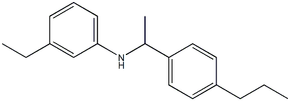 3-ethyl-N-[1-(4-propylphenyl)ethyl]aniline Struktur