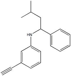 3-ethynyl-N-(3-methyl-1-phenylbutyl)aniline Struktur