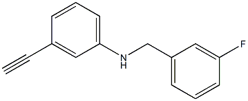 3-ethynyl-N-[(3-fluorophenyl)methyl]aniline Struktur