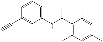 3-ethynyl-N-[1-(2,4,6-trimethylphenyl)ethyl]aniline Struktur