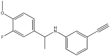 3-ethynyl-N-[1-(3-fluoro-4-methoxyphenyl)ethyl]aniline Struktur