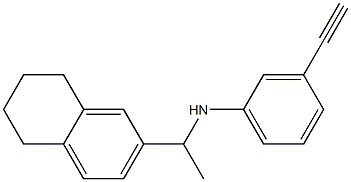 3-ethynyl-N-[1-(5,6,7,8-tetrahydronaphthalen-2-yl)ethyl]aniline Struktur