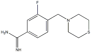 3-fluoro-4-(thiomorpholin-4-ylmethyl)benzene-1-carboximidamide Struktur