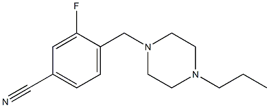 3-fluoro-4-[(4-propylpiperazin-1-yl)methyl]benzonitrile Struktur