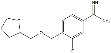 3-fluoro-4-[(tetrahydrofuran-2-ylmethoxy)methyl]benzenecarboximidamide Struktur