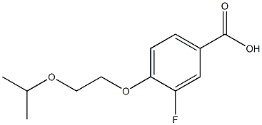 3-fluoro-4-[2-(propan-2-yloxy)ethoxy]benzoic acid Struktur