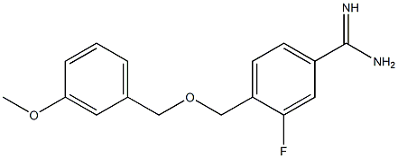 3-fluoro-4-{[(3-methoxybenzyl)oxy]methyl}benzenecarboximidamide Struktur