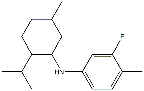 3-fluoro-4-methyl-N-[5-methyl-2-(propan-2-yl)cyclohexyl]aniline Struktur