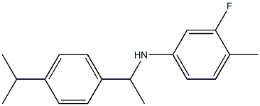 3-fluoro-4-methyl-N-{1-[4-(propan-2-yl)phenyl]ethyl}aniline Struktur