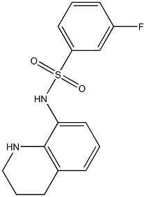 3-fluoro-N-(1,2,3,4-tetrahydroquinolin-8-yl)benzene-1-sulfonamide Struktur