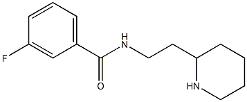 3-fluoro-N-(2-piperidin-2-ylethyl)benzamide Struktur