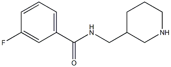 3-fluoro-N-(piperidin-3-ylmethyl)benzamide Struktur