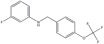 3-fluoro-N-{[4-(trifluoromethoxy)phenyl]methyl}aniline Struktur