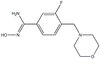 3-fluoro-N'-hydroxy-4-(morpholin-4-ylmethyl)benzenecarboximidamide Struktur