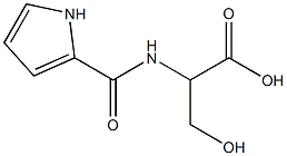 3-hydroxy-2-(1H-pyrrol-2-ylformamido)propanoic acid Struktur