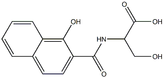 3-hydroxy-2-[(1-hydroxy-2-naphthoyl)amino]propanoic acid Struktur