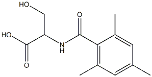 3-hydroxy-2-[(2,4,6-trimethylphenyl)formamido]propanoic acid Struktur