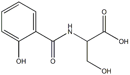 3-hydroxy-2-[(2-hydroxybenzoyl)amino]propanoic acid Struktur