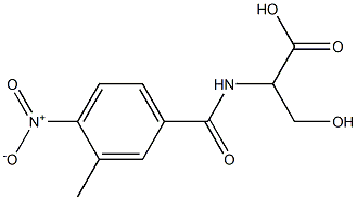 3-hydroxy-2-[(3-methyl-4-nitrophenyl)formamido]propanoic acid Struktur