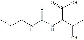 3-hydroxy-2-[(propylcarbamoyl)amino]butanoic acid Struktur