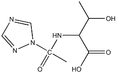 3-hydroxy-2-[1-(1H-1,2,4-triazol-1-yl)acetamido]butanoic acid Struktur