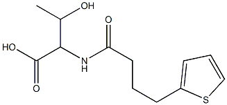 3-hydroxy-2-[4-(thiophen-2-yl)butanamido]butanoic acid Struktur