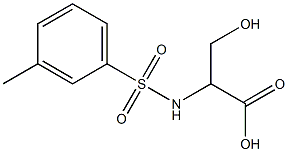 3-hydroxy-2-{[(3-methylphenyl)sulfonyl]amino}propanoic acid Struktur