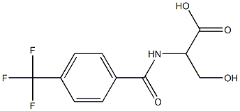 3-hydroxy-2-{[4-(trifluoromethyl)benzoyl]amino}propanoic acid Struktur