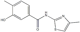 3-hydroxy-4-methyl-N-(4-methyl-1,3-thiazol-2-yl)benzamide Struktur