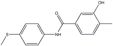 3-hydroxy-4-methyl-N-[4-(methylsulfanyl)phenyl]benzamide Struktur