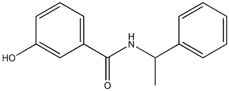 3-hydroxy-N-(1-phenylethyl)benzamide Struktur