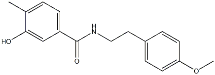 3-hydroxy-N-[2-(4-methoxyphenyl)ethyl]-4-methylbenzamide Struktur