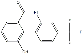 3-hydroxy-N-[3-(trifluoromethyl)phenyl]benzamide Struktur