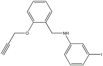 3-iodo-N-{[2-(prop-2-yn-1-yloxy)phenyl]methyl}aniline Struktur