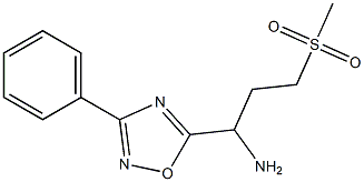 3-methanesulfonyl-1-(3-phenyl-1,2,4-oxadiazol-5-yl)propan-1-amine Struktur