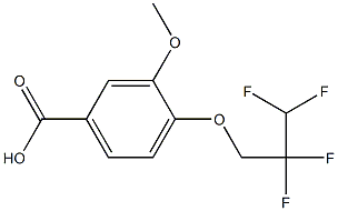 3-methoxy-4-(2,2,3,3-tetrafluoropropoxy)benzoic acid Struktur