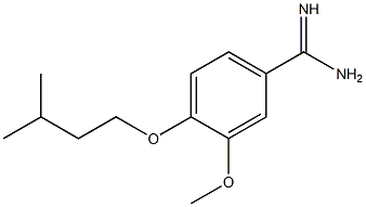 3-methoxy-4-(3-methylbutoxy)benzenecarboximidamide Struktur