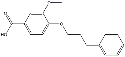 3-methoxy-4-(3-phenylpropoxy)benzoic acid Struktur